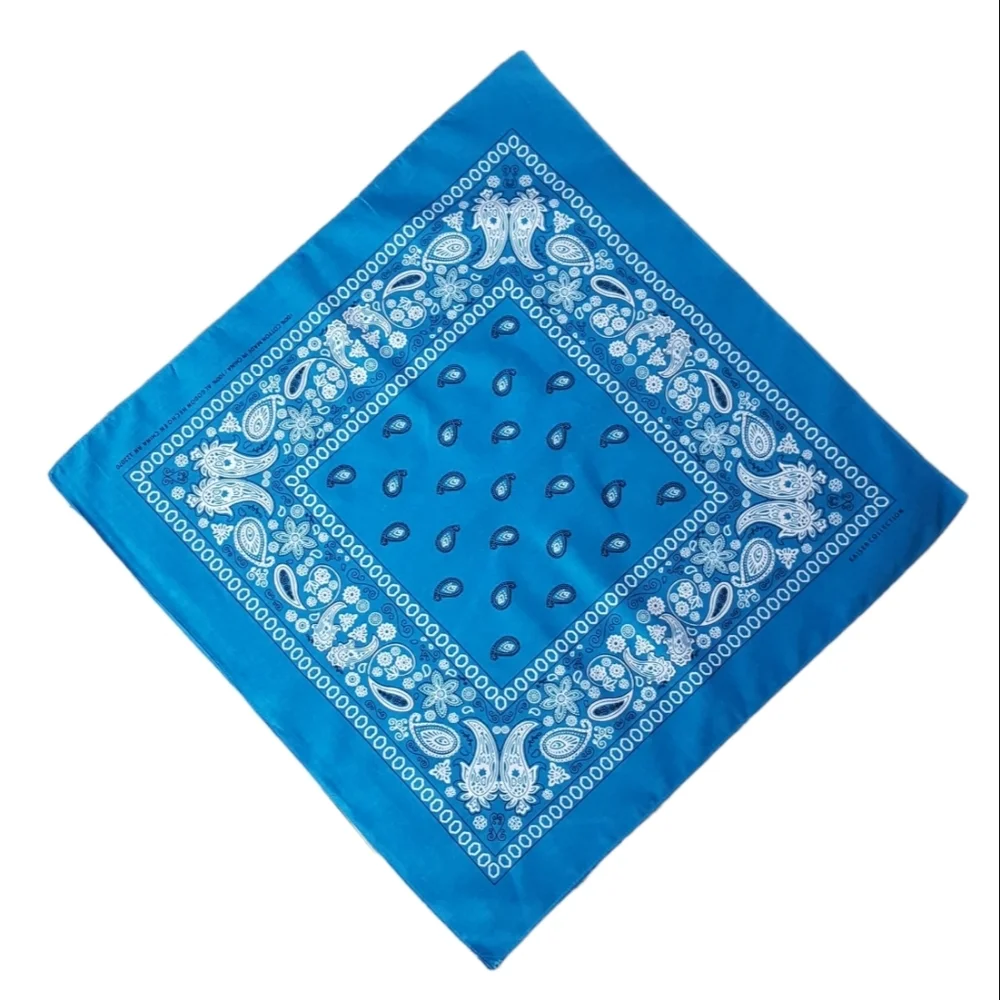 3 Piece Classic Bandana Scarf for Hair Neck and Head New Turquoise 100% Cotton